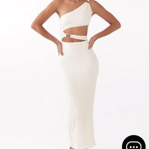 Peppermayo north haven maxi dress color ivory wave size US 4